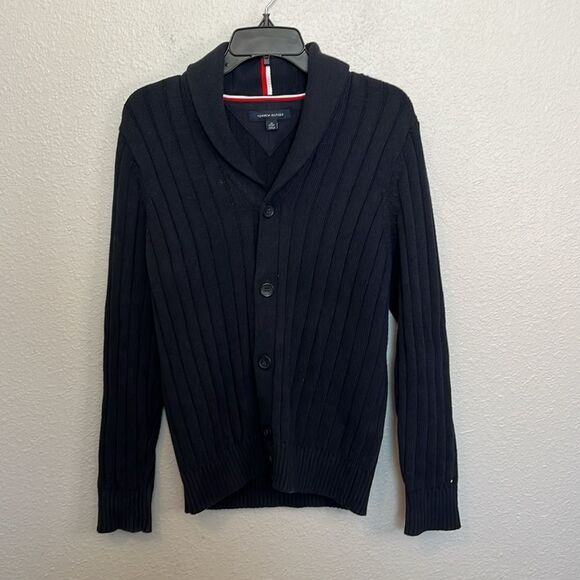 Tommy Hilfiger Cowl Neck Cardigan Navy Size XS - Picture 8 of 9